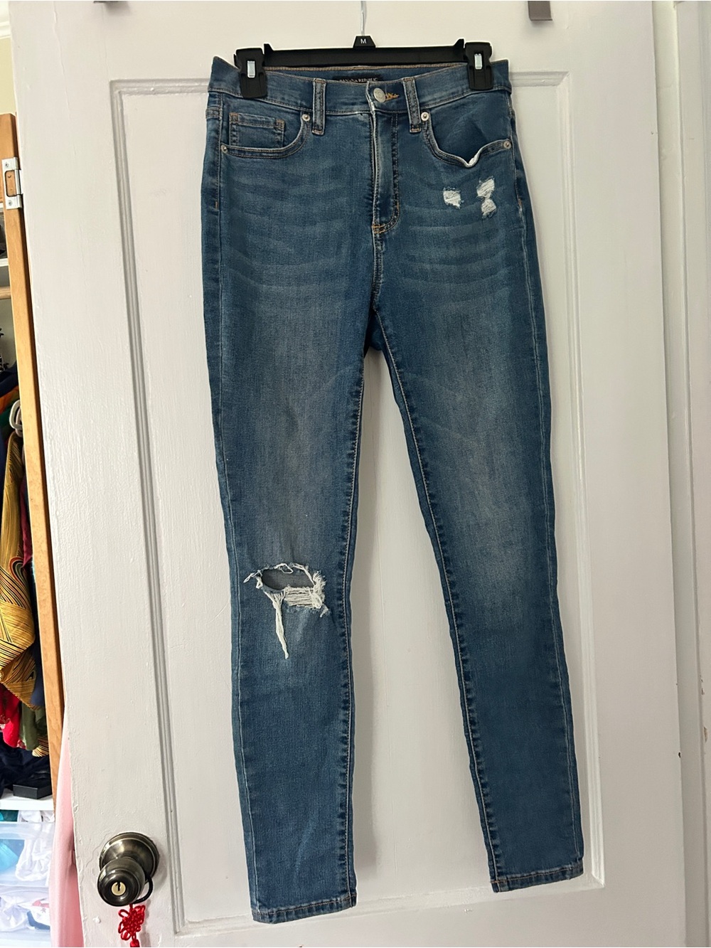 Banana Republic Curvy High-Rise Distressed Skinny Jeans 26